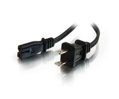 Cables To Go Polarized 2-Slot Power Cord - Power Cable - IEC 320 EN 60320 C7 (F) - Nema 1-15 (M) - 6