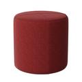 Red Barrel Studio® Porthleven 18" Round Standard Ottoman red | 18 H x 18 W x 18 D in | Wayfair 714A9F48B922442DA6F8845C692BABF8