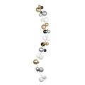 The Holiday Aisle® 6' Christmas Assorted Ball Ornament Garland Plastic in White/Yellow | 72 H x 4 W x 4 D in | Wayfair