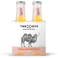 TWO KEYS Pink Grapefruit Soda | Paloma Mixer, 200ml, Pack of 24 | Perfect Tonic Water Mixer for Tequila, Gin, Vodka, Rum and Mezcal Cocktails | Low Calorie