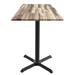 Holland Bar Stool Bar Outdoor Table Metal in Brown | 42 H x 30 W x 30 D in | Wayfair OD211-3042BWOD30SQRustic