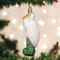 Old World Christmas Great Egret Hanging Figurine Ornament Glass in White | 5 H x 2 W x 1.5 D in | Wayfair 16116