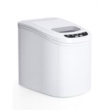 Costway Mini Portable Compact Electric Ice Maker Machine-White