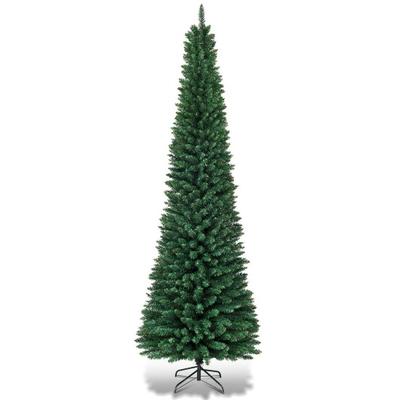 Costway PVC Artificial Slim Pencil Christmas Tree-7 Feet