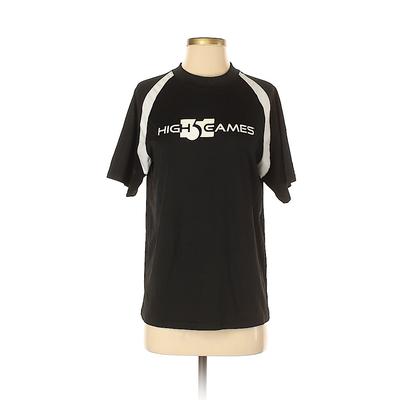 Augusta Sportswear Active T-Shirt: Black Color Block Activewear - Women's Size Small
