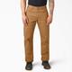 Dickies Men's Relaxed Fit Heavyweight Duck Carpenter Pants - Rinsed Brown Size 30 (1939)