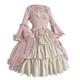 Easong Renaissance Gothic Dark Queen Dress Ball Gown Steampunk Vampire Halloween Costume Pink