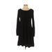 Casual Dress - Sweater Dress: Black Solid Dresses - Women's Size Small