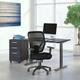 Huckins 3 Piece Rectangular Writing Desk Office Set w/ Chair Wood/Metal in Gray/Black Laurel Foundry Modern Farmhouse® | Wayfair