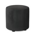 Bernhardt Pisa 18" Round Standard Ottoman Polyester/Chenille/Other Performance Fabrics in Black | 18 H x 18 W x 18 D in | Wayfair N4202_5534-011