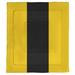 East Urban Home College Stripes Iowa Microfiber Single Reversible Comforter Polyester/Polyfill/Microfiber in Black/Yellow | Queen Comforter | Wayfair