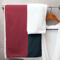 East Urban Home Houston Football Stripes Microfiber Bath Towel Polyester in Red/Gray | 30 W in | Wayfair FB521B58115C41DC9B451D3B63EAFE69