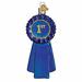 Old World Christmas Ribbon Hanging Figurine Ornament Glass in Blue | 4.25 H x 1.75 W x 1 D in | Wayfair 36223