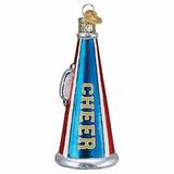 Old World Christmas Cheer Megaphone Hanging Figurine Ornament Glass in Blue | 1.75 H x 1.75 W x 4 D in | Wayfair 44149