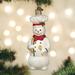 Old World Christmas Snowman Chef Hanging Figurine Ornament Glass in White | 1.5 H x 1.75 W x 4.5 D in | Wayfair 24184