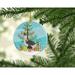 The Holiday Aisle® West of England Goose Holiday Shaped Ornament Ceramic/Porcelain in Blue | 3 H x 3 W x 0.25 D in | Wayfair