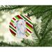 The Holiday Aisle® Great Dane Holiday Christmas Hanging Figurine Ornament Ceramic/Porcelain in Blue/Green/Red | 3 H x 3 W x 0.25 D in | Wayfair