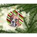 The Holiday Aisle® Staffordshire Bull Terrier Staffie Christmas Hanging Figurine Ornament /Porcelain in Blue/Green/Red | Wayfair