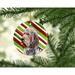 The Holiday Aisle® Otterhound Christmas Hanging Figurine Ornament Ceramic/Porcelain in Black/Brown/Green | 3 H x 3 W x 0.25 D in | Wayfair