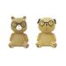 Zoomie Kids 2 Piece Potomac Bear w/ Spectacles Piggy Bank Set Porcelain/Ceramic in Black/Brown | 5.5 H x 4 W x 4 D in | Wayfair