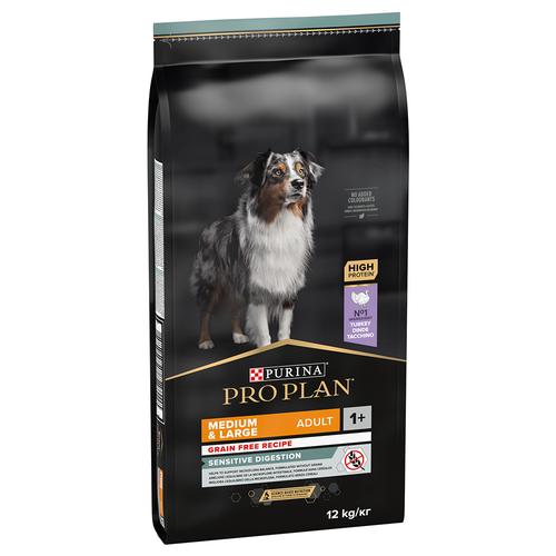 Sparpaket: 2x12kg PURINA PRO PLAN Medium & Large Adult Sensitive Digestion Getreidefrei...