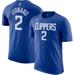 Men's Nike Kawhi Leonard Royal LA Clippers 2019/2020 Name & Number Performance T-Shirt