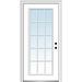 Verona Home Design 15 Lite External Grilles Steel Prehung Front Entry Doors Metal in White | 81.75 H x 36 W x 4.56 D in | Wayfair Z000787L