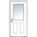 Verona Home Design 0.5 Lite 2-Panel Steel Prehung Front Entry Doors Plastic | 81.75 H x 34 W x 4.56 D in | Wayfair ZZ365264R