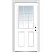 Verona Home Design Smooth 9 Lite 2-Panel External Grilles Prehung Front Entry Doors in White | 81.75 H x 36 W x 4.56 D in | Wayfair ZZ00568L