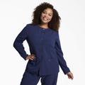 Dickies Women's Xtreme Stretch Snap Front Scrub Jacket - Navy Blue Size 5Xl (82310)