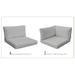 Cushion Set for BELLE-07a in Grey - TK Classics CUSHIONS-BELLE-07a-GREY