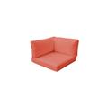 Covers for Corner Chair Cushions 4 inches thick in Tangerine - TK Classics 010CK-CORNER-TANGERINE