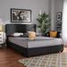 Baxton Studio Netti Dark Grey Fabric 2-Drawer King Size Platform Storage Bed - Wholesale Interiors Netti-Charcoal Grey-King