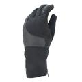 SEALSKINZ Unisex Waterproof Cold Weather Reflective Cycle Glove - Black, Small