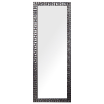 Wandspiegel Silber 50 x 130 cm Kunststoff glänzende Rahmen Rechteckig Modern