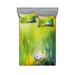 East Urban Home Oil Paint Daisies in Field Blurry Effects Nature Depiction Manner Floral Sheet Set Microfiber/Polyester | Wayfair