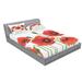 East Urban Home Poppies of Spring Season Pastoral Flowers Botany Bouquet Field Nature Floral Sheet Set Microfiber/Polyester | Wayfair