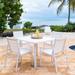 Panama Jack Outdoor Mykonos Square 4 - Person 39" Long Dining Set Metal in White | 29 H x 39 W x 39 D in | Wayfair PJO-2401-WHT-5DA