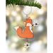 The Holiday Aisle® Fox Hanging Figurine Ornament Metal in Orange | 5.5 H x 5 W x 0.25 D in | Wayfair 03115B2FF57A4572B7737186B5072C0F