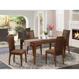 Winston Porter Helmsford 5 Piece Solid Wood Dining Set Wood/Upholstered in Brown | 29 H in | Wayfair 0C74BAC908EA47BEA0DB3AAE6C0C98A6