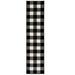 Black/White 22 x 0.43 in Area Rug - Gracie Oaks Schoffer Gingham Black/Ivory Area Rug, Polypropylene | 22 W x 0.43 D in | Wayfair