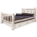 Millwood Pines Montana Collection Lodge Pole Pine Storage Bed Wood in Gray | 47 H x 46 W x 87 D in | Wayfair B02655D5561146C88FB2BF0EAB594494