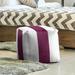 East Urban Home Virginia Stripes Cube Ottoman Polyester/Fade Resistant/Scratch/Tear Resistant in Red/White | 13 H x 13 W x 13 D in | Wayfair