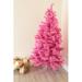 The Holiday Aisle® Pre-Lit Pink Pine Artificial Christmas Tree with Clear/White Lights Metal in Green/White | 60 H x 32 W in | Wayfair