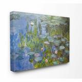 August Grove® Monet Impressionist Lilly Pad Pond by Claude Monet - Painting Print Canvas in Green | 24 H x 30 W x 1.5 D in | Wayfair