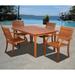 Highland Dunes Trombley International Home Outdoor 5 Piece Dining Set Wood in Brown/White | 29 H x 59 W x 36 D in | Wayfair