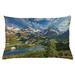 East Urban Home Mountain Indoor/Outdoor Lumbar Pillow Cover Polyester | 16 H x 26 W x 0.1 D in | Wayfair 4E7B2CE09BFD4BB895A451639BFDB787