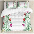 East Urban Home Flower Duvet Cover Set Microfiber | Queen Duvet Cover + 2 Shams | Wayfair 739150E7D4BF4C7595AA11C0D29BFEBE