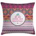 East Urban Home Striped w/ A Words We Are Living Our Adventure Indoor/Outdoor 40" Throw Pillow Cover Polyester | 40 H x 40 W x 0.1 D in | Wayfair