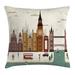East Urban Home Travel Scenery Famous City England Indoor/Outdoor 26" Throw Pillow Cover Polyester | 36 H x 36 W x 0.1 D in | Wayfair